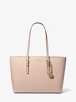 Quinn Signature Logo and Leather Tote Bag