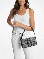 Colby Medium MK2000 Logo Jacquard Shoulder Bag