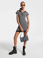 Colby Medium MK2000 Logo Jacquard Shoulder Bag