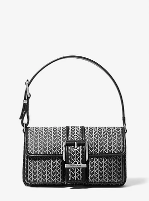 Colby Medium MK2000 Logo Jacquard Shoulder Bag