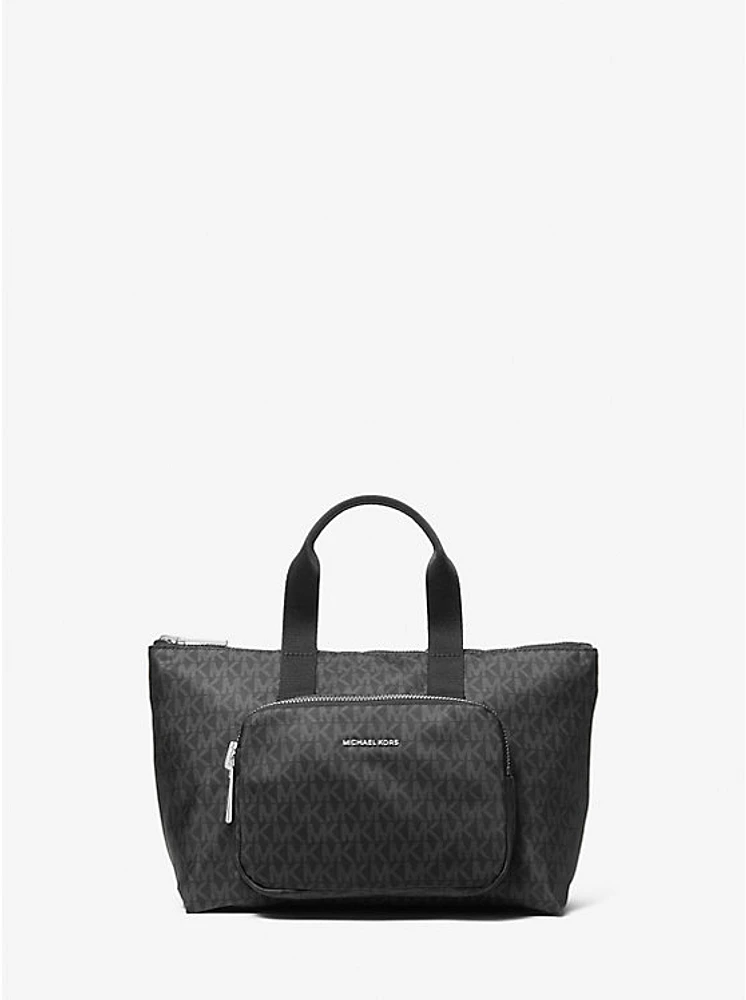 Tanner Small Printed Signature Logo Reversible Packable Tote Bag