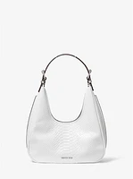Nolita Snake Embossed Leather Hobo Shoulder Bag