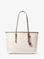 Quinn Large Logo Jacquard Tote Bag with Pouch