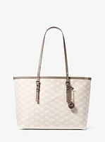 Quinn Large Logo Jacquard Tote Bag with Pouch