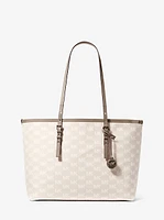 Quinn Large Logo Jacquard Tote Bag with Pouch