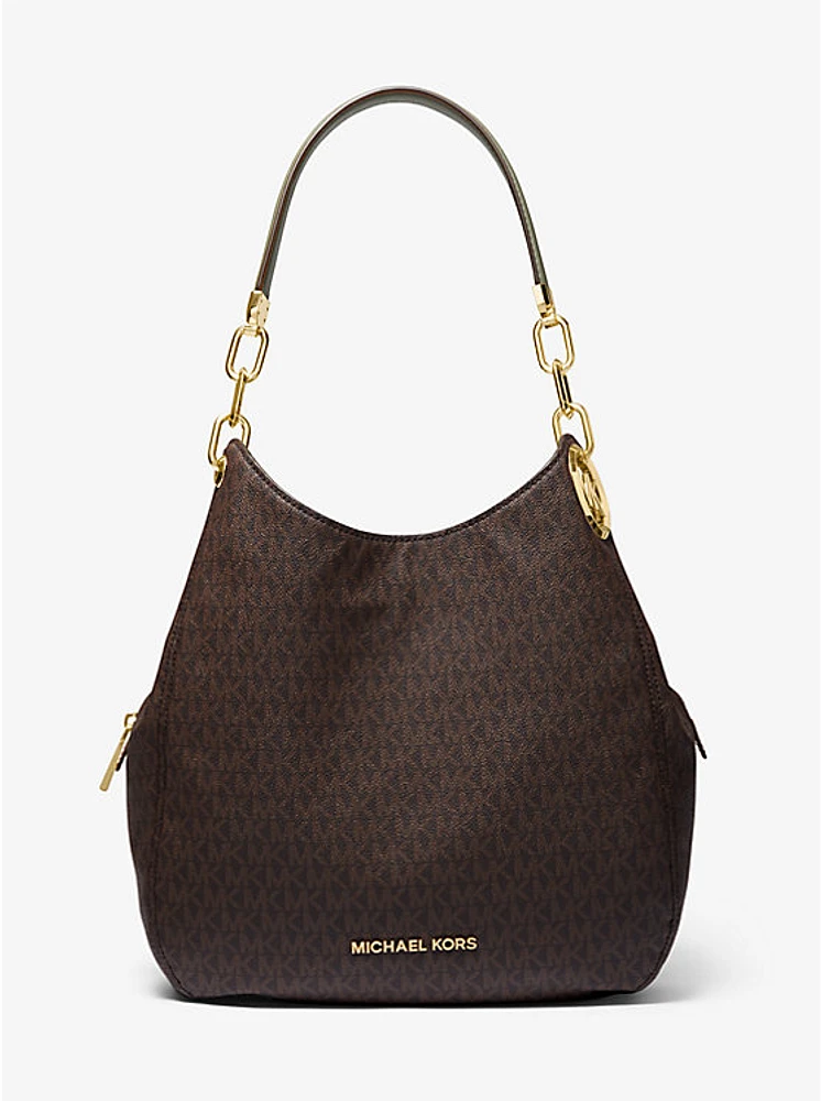 Lillie Large Signature Logo Shoulder Bag