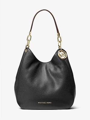 Lillie Large Pebbled Leather Shoulder Bag