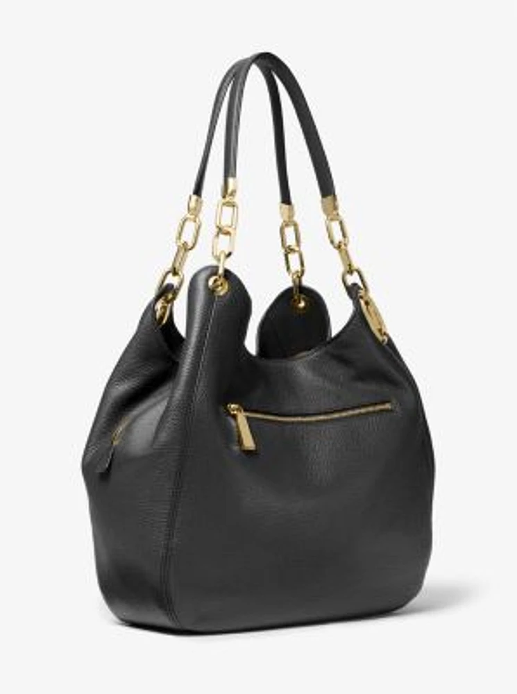 Lillie Large Pebbled Leather Shoulder Bag