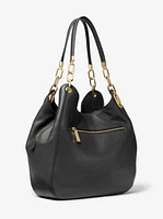 Lillie Large Pebbled Leather Shoulder Bag