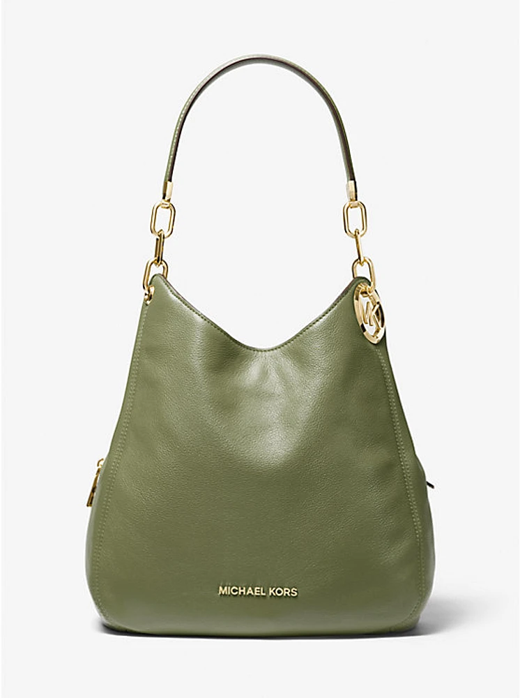 Lillie Large Pebbled Leather Shoulder Bag