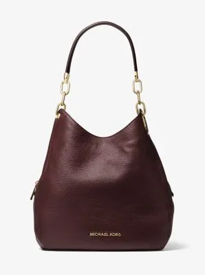 Lillie Large Pebbled Leather Shoulder Bag