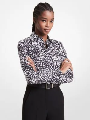 Hansen Ocelot Cotton Poplin Shirt