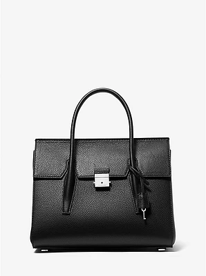 Campbell Medium Pebbled Leather Satchel