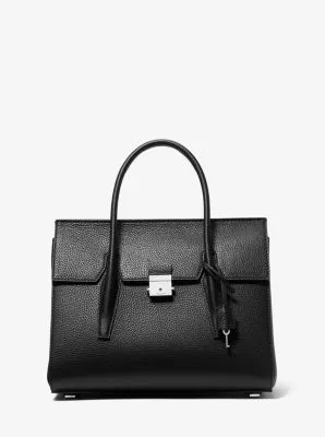 Campbell Medium Pebbled Leather Satchel