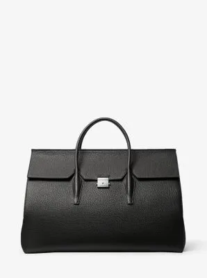 Campbell Extra-Large Pebbled Leather Weekender Bag