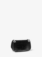 Christie Crocodile Embossed Leather Envelope Bag