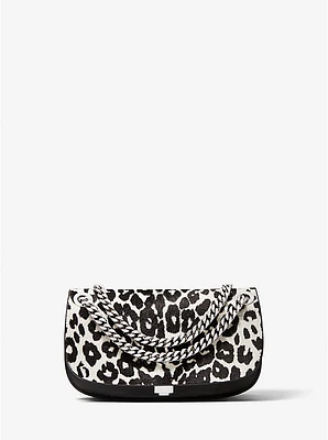 Christie Mini Leopard Print Calf Hair and Leather Envelope Bag