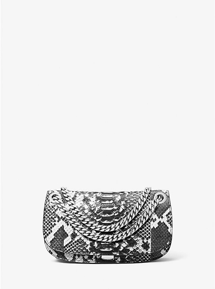 Christie Mini Python Embossed Leather Envelope Bag