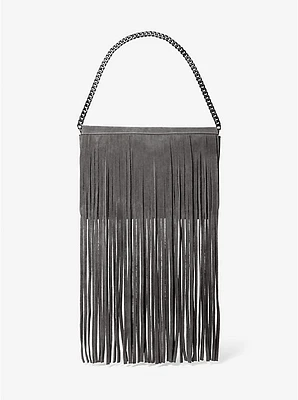 Ali Fringed Suede Clutch