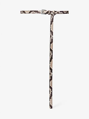 Joni Python Embossed Leather Trouser Belt