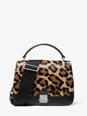 Mia Leopard Calf Hair Shoulder Satchel