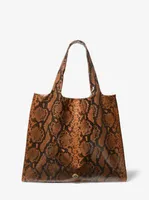 Monogramme Python Embossed Leather Tote Bag