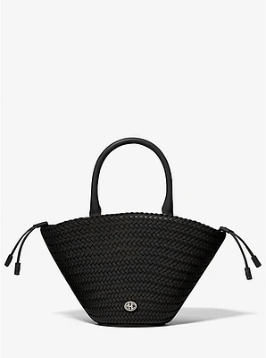 Audrey Woven Leather Market Bag