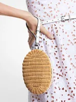 Gramercy Rattan and Leather Minaudière