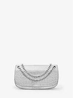 Christie Mini Crocodile Embossed Leather Envelope Bag