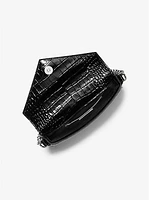 Manhatta Medium Crocodile Embossed Patent Leather Bag