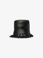 Hand-Woven Leather Bucket Hat