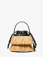 Ischia Mini Leather and Fringe Bucket Bag
