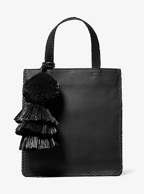 Ponza Medium Hand-Stitched Pebbled Leather Tote Bag