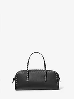 Roberta Hand-Stitched Pebbled Leather Satchel