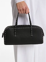 Roberta Hand-Stitched Pebbled Leather Satchel