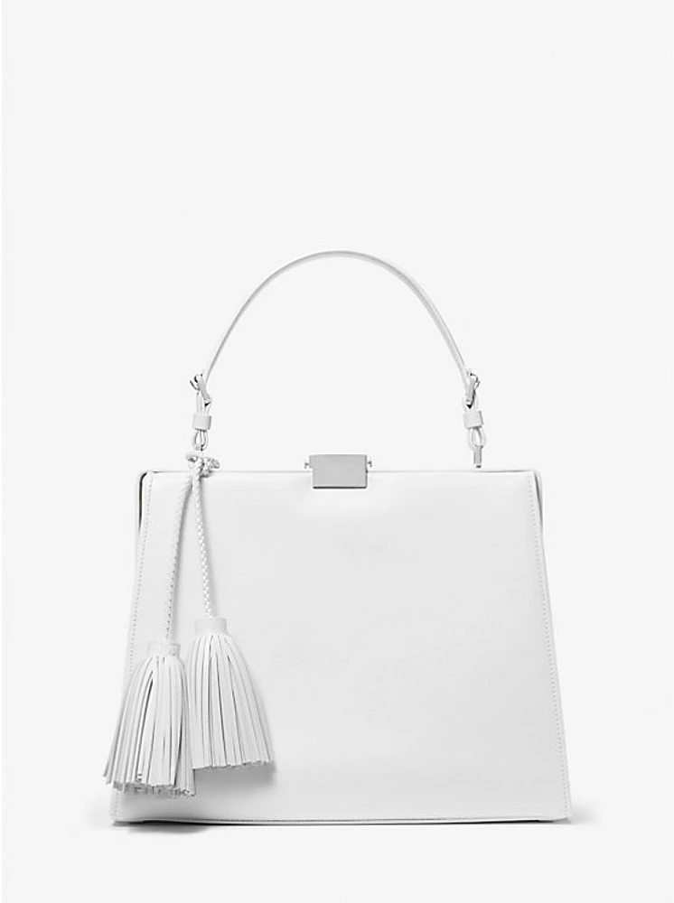 Simone Leather Tassel Satchel