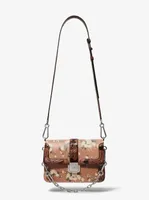 Crawford Floral Calf Leather and Python Crossbody Bag