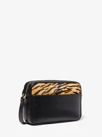 Parker Medium Tiger Print Calf Hair Crossbody Bag