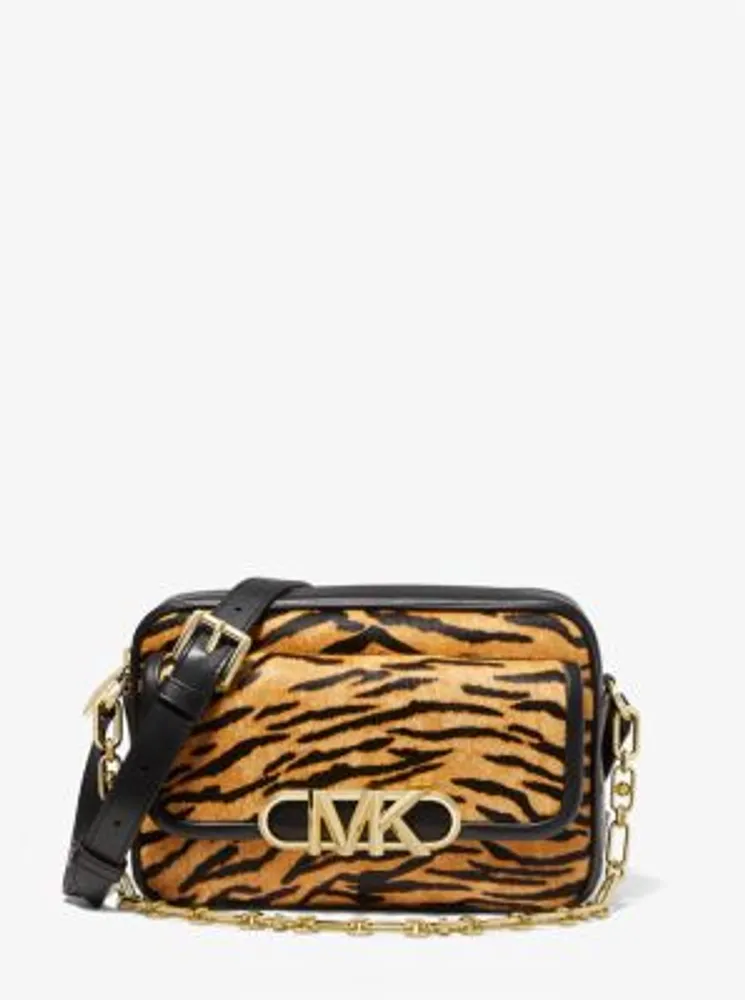 Parker Medium Tiger Print Calf Hair Crossbody Bag