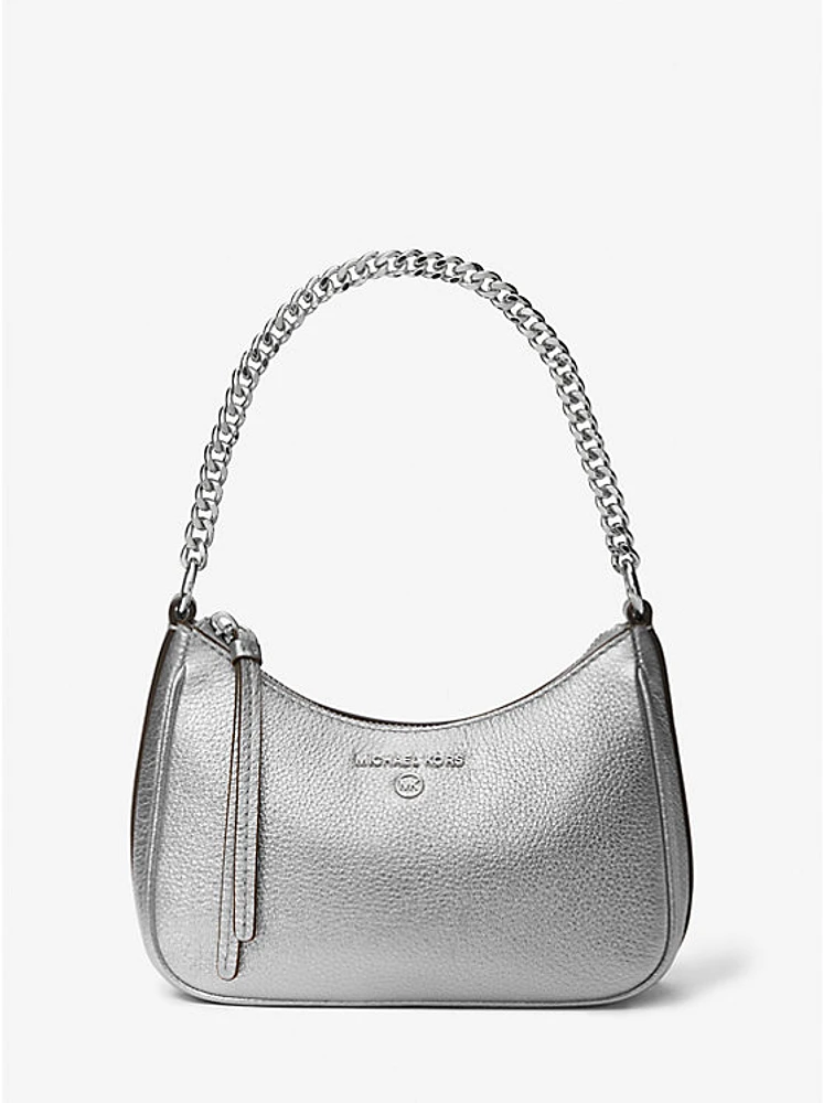 Jet Set Charm Small Metallic Leather Pochette