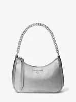 Jet Set Charm Small Metallic Leather Pochette