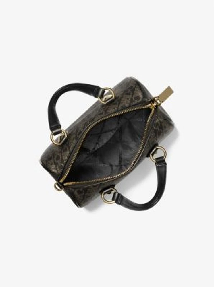 Grayson Small Metallic Empire Monogram Duffel Crossbody Bag