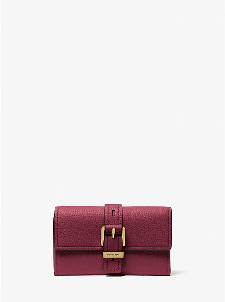 Nolita Medium Pebbled Leather Tri-Fold Wallet