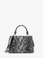 Marilyn Small Snake Embossed Leather Crossbody Bag