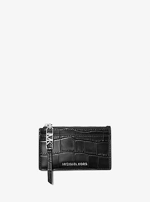 Empire Small Crocodile Embossed Leather Card Case