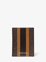 Bedford Travel Medium Logo Stripe Passport Wallet