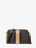 Jet Set Medium Logo Stripe Crossbody Bag