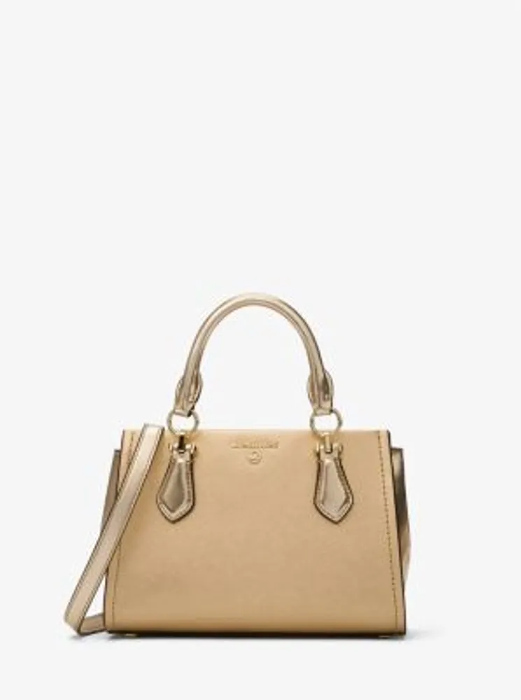 Marilyn Small Metallic Saffiano Leather Crossbody Bag