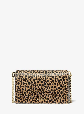 Jet Set Medium Cheetah Print Calf Hair Crossbody Bag