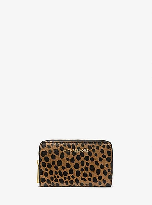 Jet Set Small Cheetah Print Calf Hair Wallet